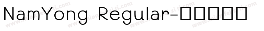 NamYong Regular字体转换